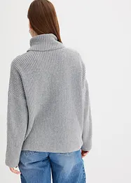 Gerippter Rollkragenpullover, bonprix