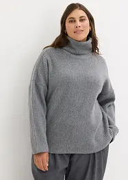 Gerippter Rollkragenpullover, bonprix