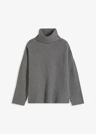 Gerippter Rollkragenpullover, bonprix