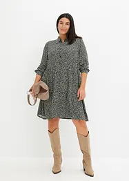 Robe blouse en crêpe, bonprix