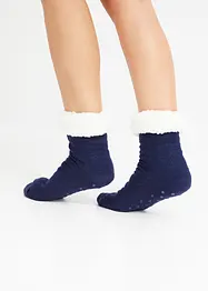 Lot de 2 paires de chaussettes d'intérieur avec polaire peluche, bonprix