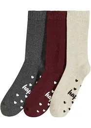 Socken mit Antirutsch Sohle mit Bio-Baumwolle (3 Paar), bonprix