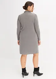 Meliertes Jerseykleid mit Stehkragen, bonprix