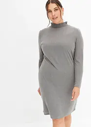 Meliertes Jerseykleid mit Stehkragen, bonprix