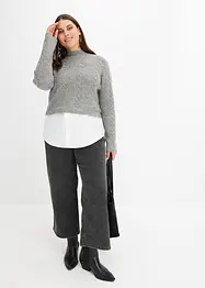 Pullover mit Bluseneinsatz, bonprix