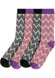 Socken mit Strickmuster mit Bio-Baumwolle (4er Pack), bonprix