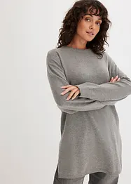 Long-Feinstrickpullover mit Seitenschlitzen aus Viskose-Mix, bonprix
