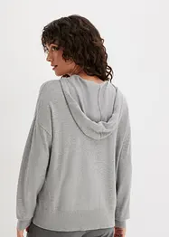Strick-Hoodie mit Kängurutasche aus Viskose-Mix, bonprix