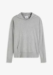 Strick-Hoodie mit Kängurutasche aus Viskose-Mix, bonprix