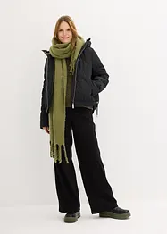 Kurze Steppjacke mit Futter in Kontrastfarbe, bonprix