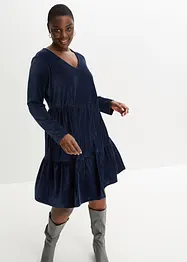 Minikleid aus elastischen Samt, bonprix