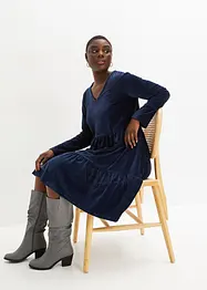 Mini-robe en velours élastique, bonprix