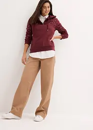 Kapuzensweatshirt mit Reißverschluss aus reiner Baumwolle, bonprix