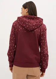 Kapuzensweatshirt mit Reißverschluss aus reiner Baumwolle, bonprix