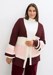 Gilet ouvert en maille rayée, bonprix