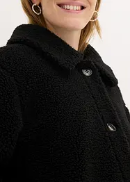 Gefütterte Teddyjacke mit Kragen, bonprix