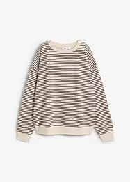 Oversize-Sweatshirt, gestreift, bonprix