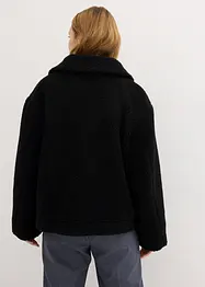 Gefütterte Teddyjacke mit Kragen, bonprix