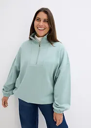 Oversize-Sweatshirt mit Troyerkragen, bonprix