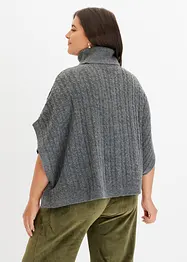 Weit geschnittener Pullover mit Zopfmuster, bonprix