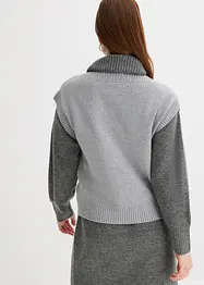 Gilet sans manches en maille à motif torsadé, bonprix