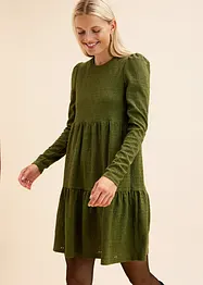 Shirtkleid aus strukturiertem Crêpe, bonprix