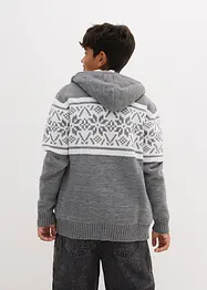 Jungen Strickjacke mit Fleece, bonprix