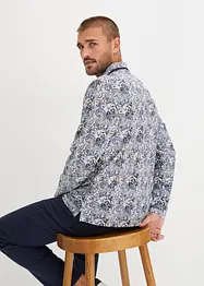 Piquè-Poloshirt mit Print, Langarm aus reiner Bio-Baumwolle, bonprix