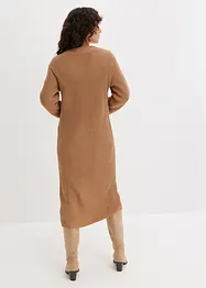 Geripptes Strickkleid mit Reißverschluss, bonprix