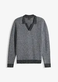 Grobstrick-Pullover mit V-Kragen, bonprix