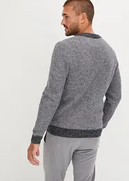 Grobstrick-Pullover mit V-Kragen, bonprix