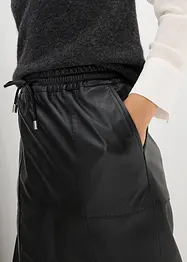 Midi-Lederrock aus Lammnappa, bonprix