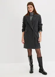 Manteau croisé court, aspect laine, bonprix