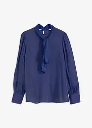 Blouse à lavallière en satin brillant, bonprix