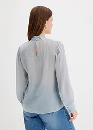 Blouse à lavallière en satin brillant, bonprix