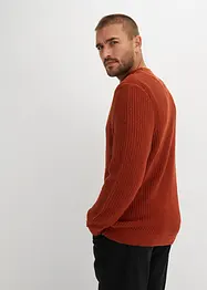 Pull en maille torsadée avec coton, bonprix