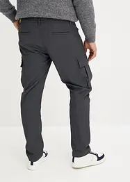 Regular Fit Flanell Cargohose mit Bundfalte, Straight, bonprix