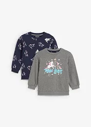 Mädchen Sweatshirt aus Bio-Baumwolle (2er Pack), bonprix