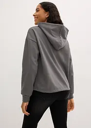 Sweatshirt mit Kapuze und Kordelzug am Saum, bonprix