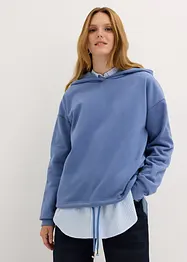 Sweat-shirt à capuche avec cordon à la base, bonprix