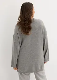 Pull long en fine maille fendu sur les côtés, bonprix