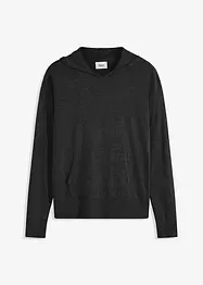 Strick-Hoodie mit Kängurutasche aus Viskose-Mix, bonprix