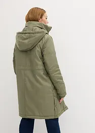 Wattierter Parka mit abnehmbarer Kapuze und Taillenregulierung, bonprix