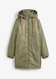 Wattierter Parka mit abnehmbarer Kapuze und Taillenregulierung, bonprix