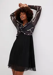 Robe midi en mesh légère avec un nœud, bonprix