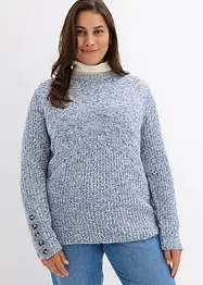 Strick-Pullover mit Knopfdetails, bonprix