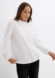 Flammgarn-Langarmshirt mit Rüschen, bonprix