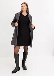 Robe évasée en fine maille et maille torsadée, bonprix