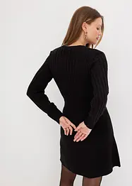 Ausgestelltes Strickkleid mit Zopfmuster, bonprix