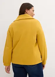 Sweatshirt mit großem Troyer- Kragen, langarm, bonprix